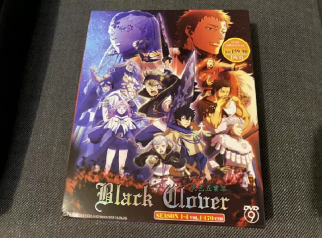 Black Clover Season 1-4 episodes 1-170 Complete Set DVD 