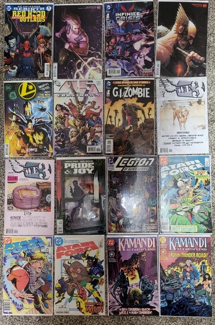 DC Comics Lot 16 books Red Hood Aquaman Hawkman Vertigo Atari Force Kamandi we3