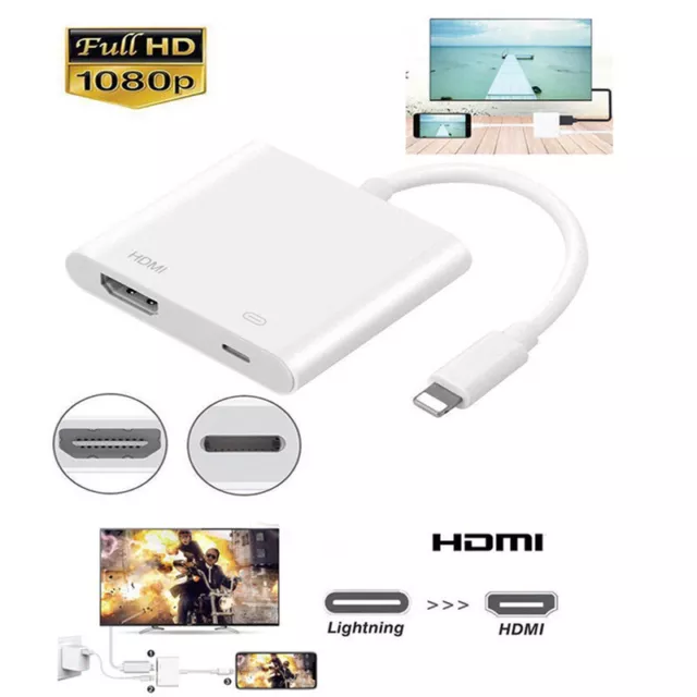 HDMI Digital TV AV Adapter Cable to Adapter for iPad iPod iPhone Series