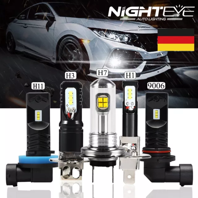 NIGHTEYE H1 H11 H3 H7 9006 160W CSP LED Nebel Scheinwerfer Birnen Kit Lampen