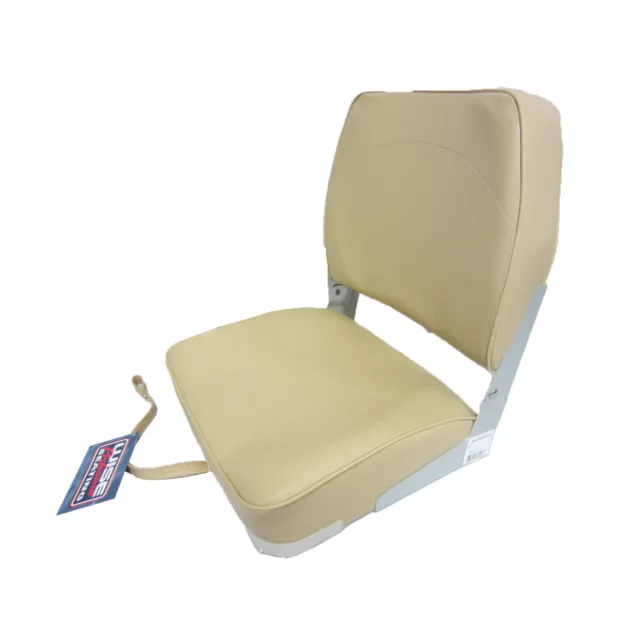 Wise New Fishing Boat Seat Chair Sand Tan Composite Base/Bottom Fold Down