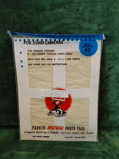 Página de fotos vintage Ben Parker sello térmico 35H 3.5x5 capacidad de impresión 40 por paquete nuevo