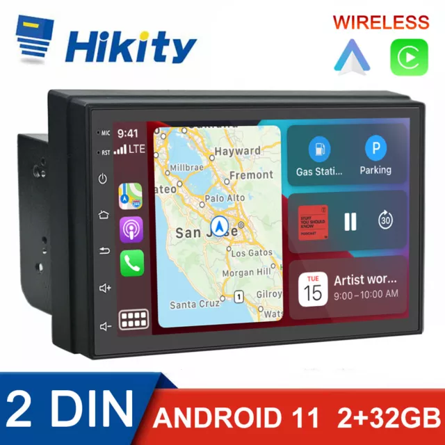 GPS Sat Nav Android 11 Apple Carplay Car Radio Stereo Double 2 Din Head Unit DAB