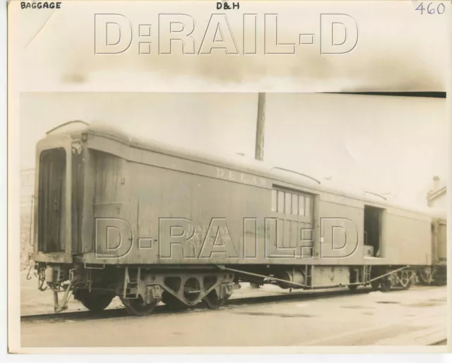 9AA698 RP 1940s? D&H DELAWARE & HUDSON RAILROAD BAGGAGE CAR #460