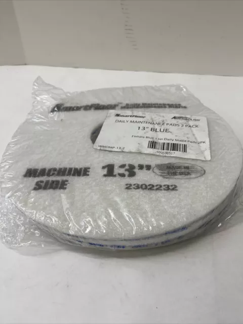 (2-Pk) Ameripolish Daily Maintenance Pads Blue 13" WMDMP-13-2