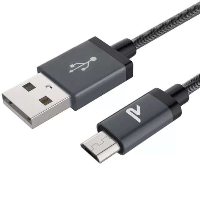 RAMPOW 1m Micro USB Kabel Schnell Ladekabel für Samsung S6 S7 Sony PS4 Huawei PC