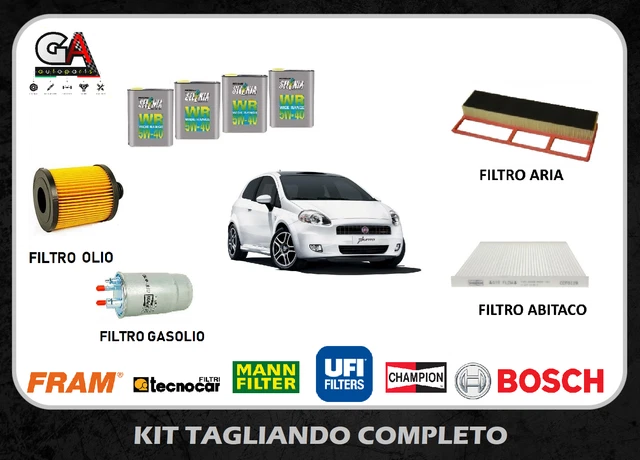 KIT TAGLIANDO 4 FILTRI MISTI SELENIA 5W40 FIAT GRANDE PUNTO 1.3 MULTIJET - Foto 9