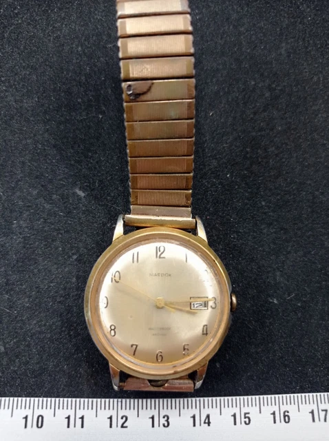 Montre Mardor Mécanique Ne Fonctionne Plus - Boîtier Plaqué Or - Vintage