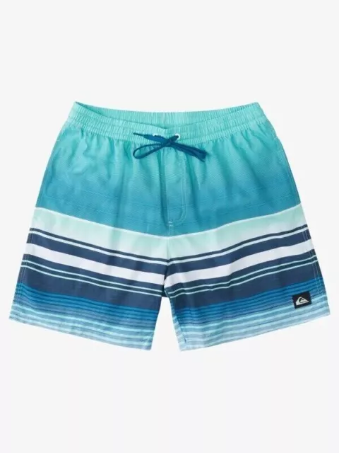 Quiksilver Men's Swell Vision 17” Volley Swim Trunks BLUE Green Sz Large L