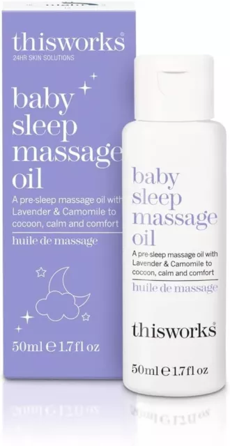 New This Works Baby Sleep Massage Oil Lavender Camomile 50ml