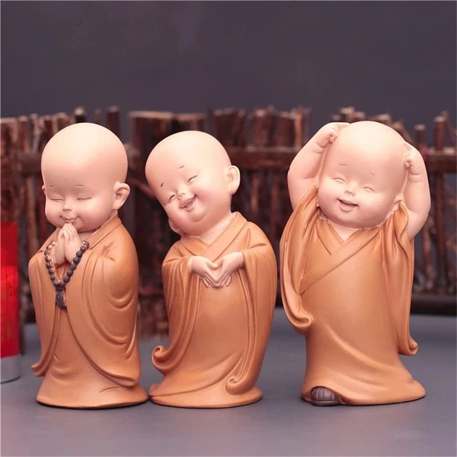 RSGM Little Baby Monk Buddha Resin Statue For Car Dashboard - View #3