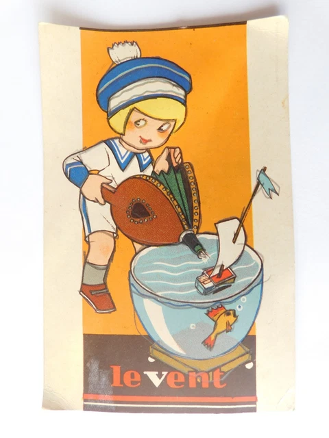2 Grands Chromos Anciens 16 Cm - Enfants XIXe, Découpis Gaufré Chocolat Besnier