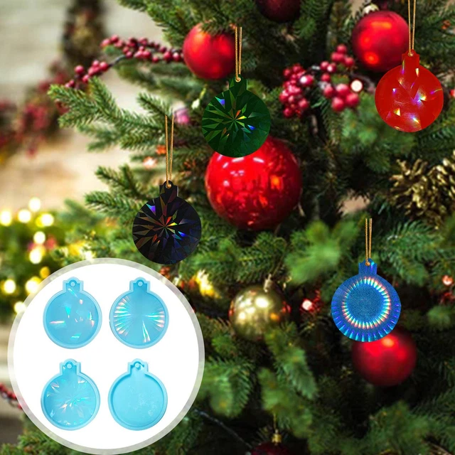 Christmas Holographic Resin Moulds Silicone Epoxy Casting SALE Mold Pendent U0U5