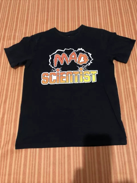 Mad Scientist Graphics Black T-shirt Unisex Youth Size L 10/12