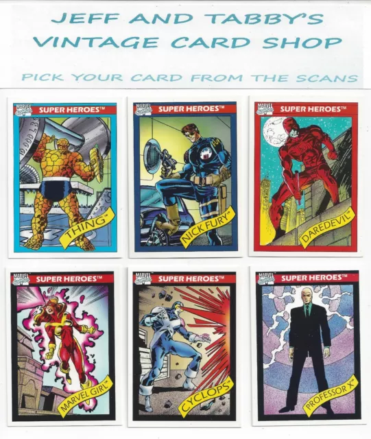 1990 Impel Marvel Universe Series 1 / SEE DROP DOWN MENU