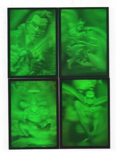 1995 Fleer Batman Forever Metal Insert 4 Card Hologram Set Gotham Riddler Robin!