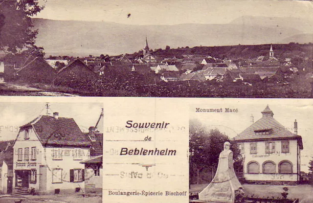 CPA 68 ALSACE Colmar Ribeauvillé Ste Marie aux Mines BEBLENHEIM SOUVENIR 1931
