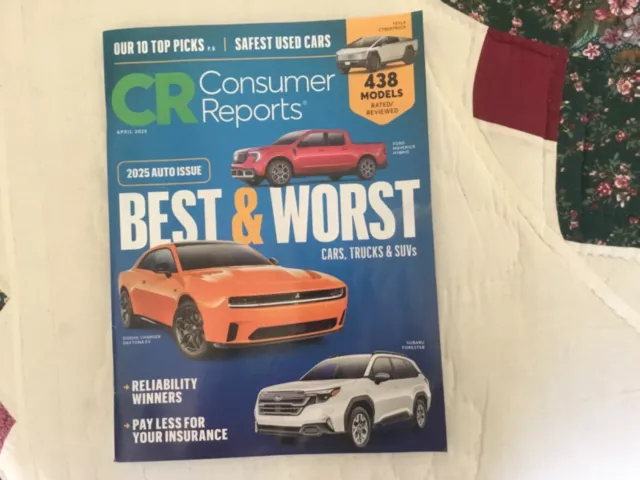 CONSUMER REPORTS 2025 Auto Issue April 2025/Best & Worst Cars, Trucks & SUVs £11.56 PicClick UK