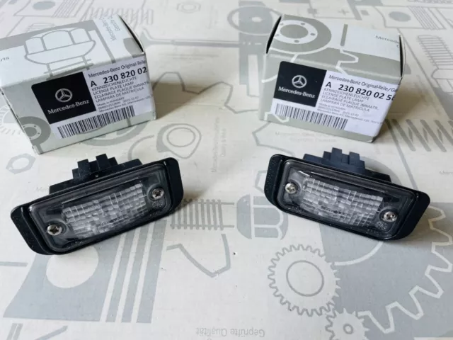 /1259/ Orig. 2 x Mercedes-Benz Kennzeichenleuchte Lichtscheibe Leuchte W209 R230