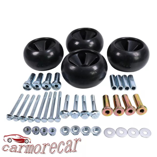 4 Deck Wheel Kit Set Fits John Deere M111489 M84690 AM116299 AM133602