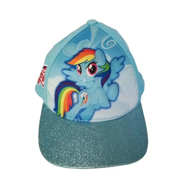 My Little Pony Hat Youth Adjustable Cap Strapback Hat Glitter Bill Blue