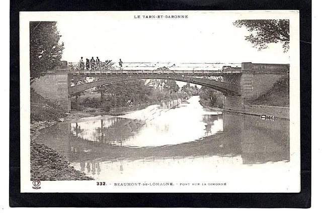 cpa 82 BEAUMONT-de-LOMAGNE - Pont sur la Gimonne