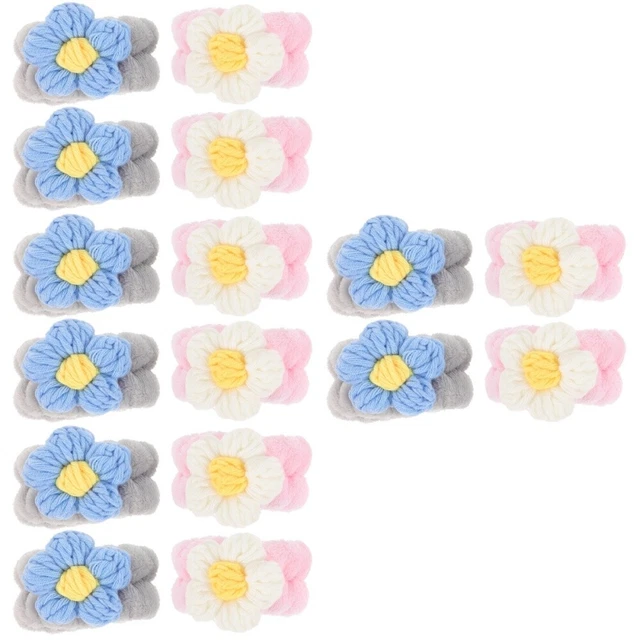 8 paia peluche elastici asciugamani pro trucco ragazze lavaggio bagno
