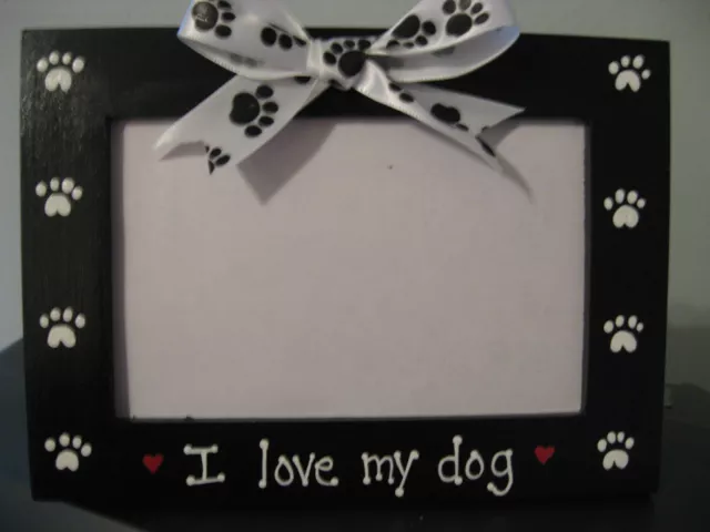 Dog frame I LOVE MY DOG - custom personalized pet photo picture frame