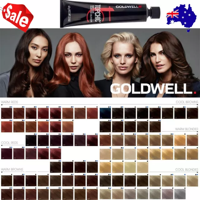 2Pcs  Goldwell  Topchic  Permanent Hair Color Cream  Color Choice AD