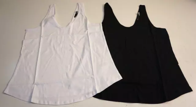 Asos Women's Tall Scoop Neck Vest 2 Pack Black/White Size 4 New With Tags!!!