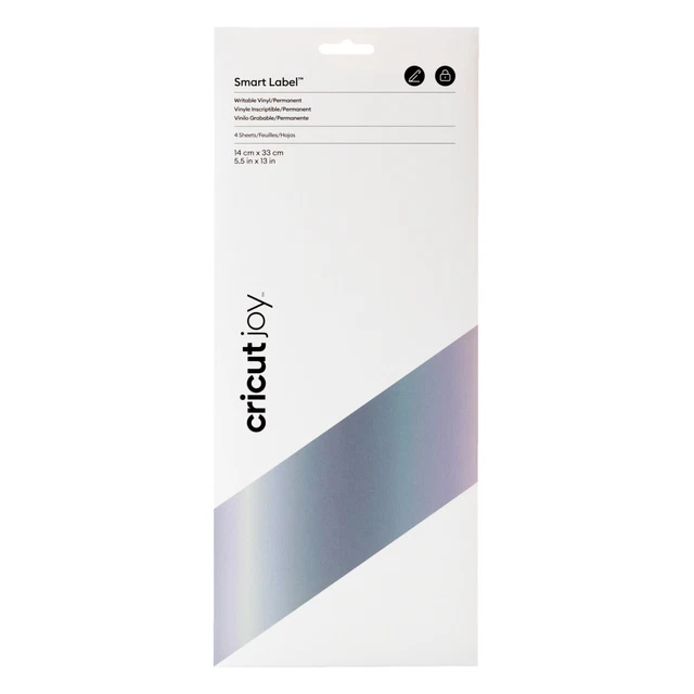 CRICUT Joy Smart Label beschreibbare Permanent Vinylfolie Silber