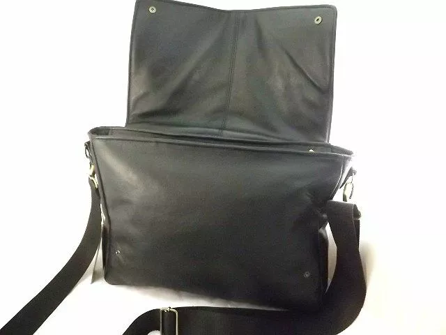 Borsa A Tracolla Uomo Messenger Vera Pelle, Mod: George-Pr Nero 3