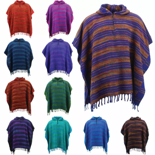 Poncho Hooded Cape Soft Acrylic Hill Queen Warm Festival Men Women