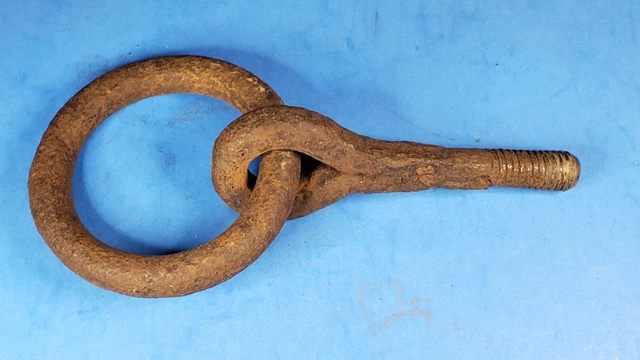 Tether Ring Horse Equestrian Hitching Post 2 3/4" Dia. Hand Forged Antique Farm