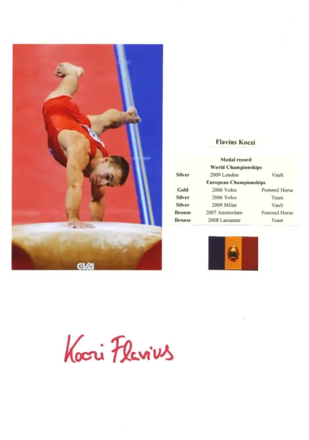 Flavius Koczi  Rumänien  Turnen 2.WM 2009  Karte original signiert WL 340816