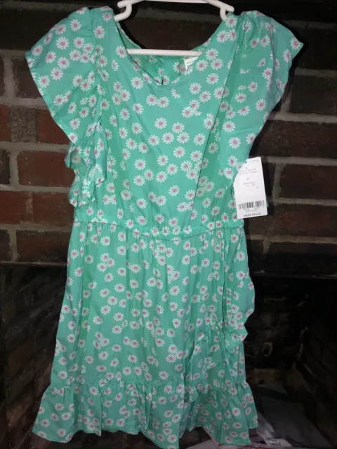 new girls size 5 carters dress turquois flowers retail $34