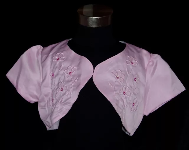 New Satin Bolero available in Ivory,Pink,Lilac from 6-7 Years to 10-11 years