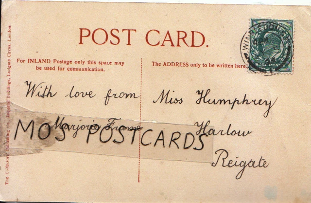Genealogy Postcard - Humphrey - Harlow - Reigate - Ref 182B