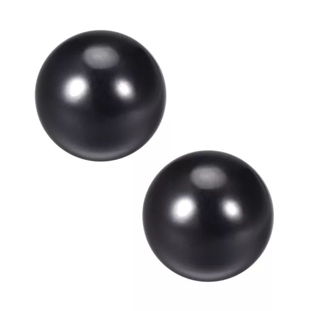 2Pcs Phenolic Plastic Ball Knob M10 Female Threaded Handle 32mm Dia Black