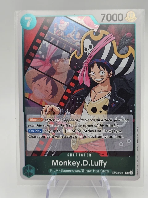 thumbnail image 2 of Monkey.D.Luffy P-041 One Piece Card Game - NM Purple Common Foil Reprint 2 of 2