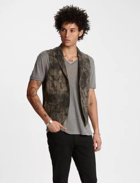 john varvatos Slim Fit Peak Lapel Jacquard Vest Sz 54 Eu 44 Usa