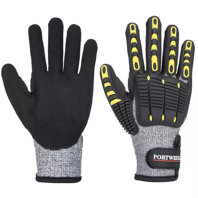 PORTWEST Anti Impact Cut Resistant C Glove Nitrile Reinforced Breathable A722