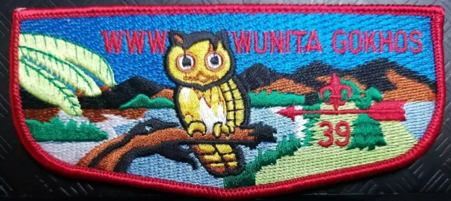 OA WWW Wunita Gokhos Lodge 39 1972 FF Patch Lancaster Lebanon Council PA Owl #1
