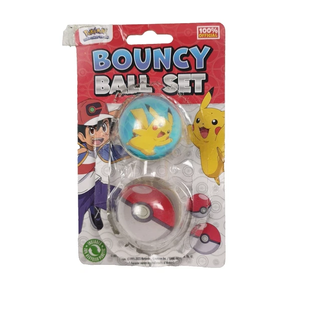 POKÉMON BOUNCY BALL Set x 2, Opened, Rubber, Multicoloured