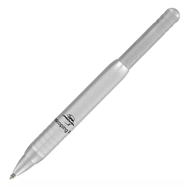 TLP Fisher Telescoping Space Ballpoint Pen, Medium Tip, Silver, Pack of 1 Pen