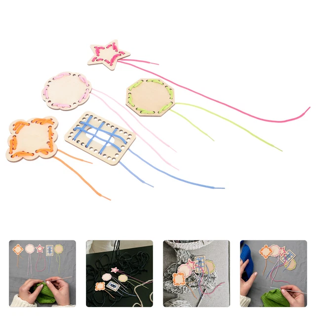 Maderas juegos completos de bordados neumáticos de anillo manualidades juguete rompecabezas