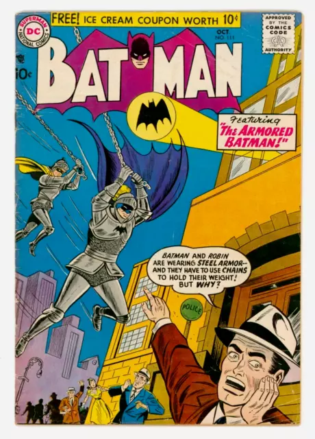 Batman #111 VG-FN 5.0 Armoured Batman