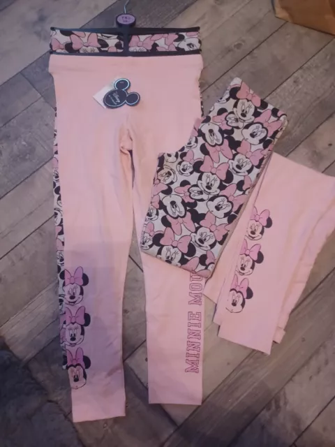 Pacchetto leggings per mouse Minnie ragazze nuovi di zecca con etichette età 7-8 anni