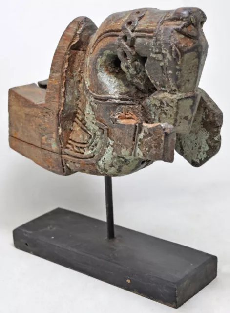 Antique Wooden Horse Head Bust Figurine Original Old Fine Hand Carved