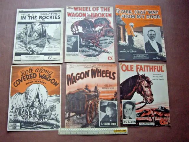 Job Lot 66 Pieces of Vintage 1920s/30s Sheet Music. Pop Songs of the Day